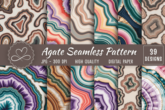 Agate Seamless Pattern Papers: Elevate Your Designs with Natural Elegance