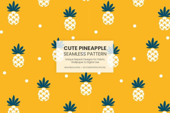 Cute Pineapple Seamless Pattern Vector: Elevate Your Creative Projects