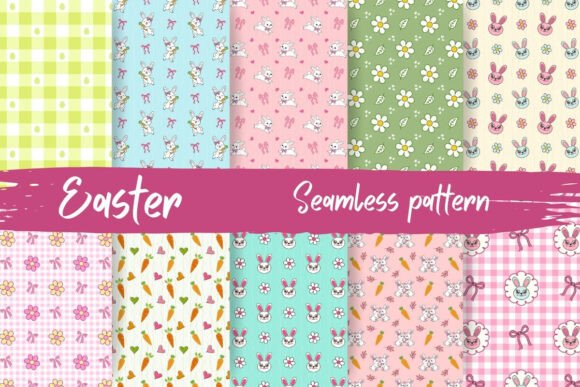 Easter Seamless Pattern Bundle