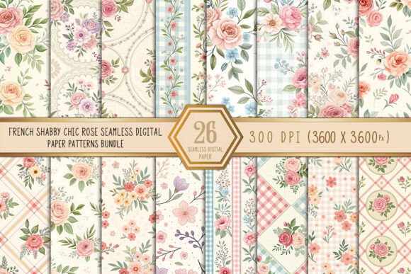 French Shabby Chic Rose Floral Seamless: A Timeless Choice for Creative Projects