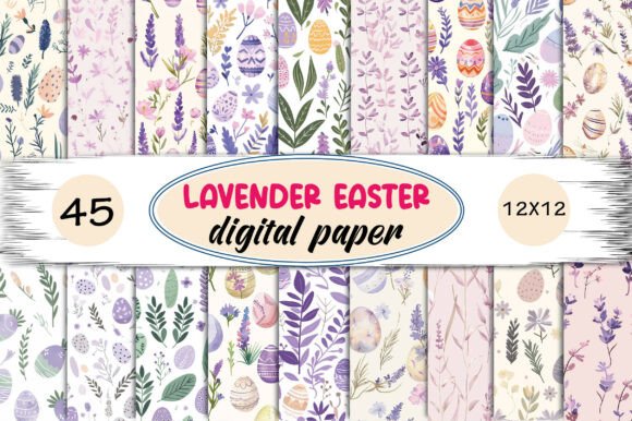 Lavender Easter Digital Paper: A Soft and Elegant Design Resource