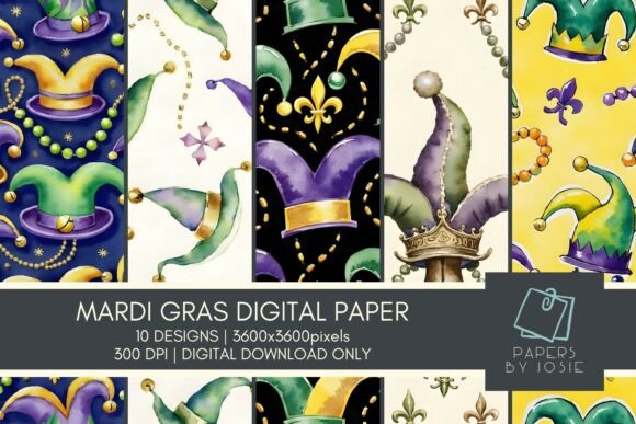 Mardi Gras Pattern Digital Paper: A Creative Resource for Designers and Entrepreneurs