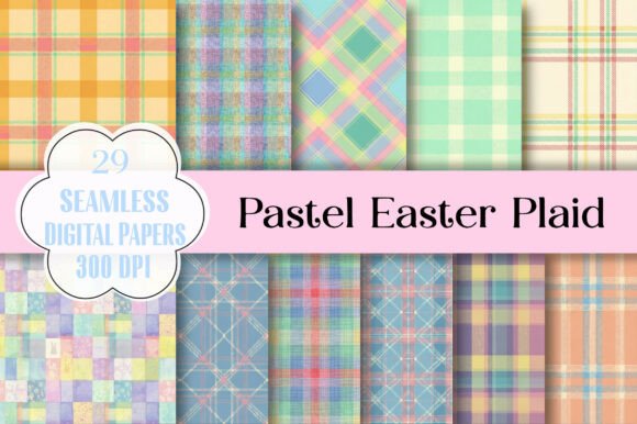 Pastel Easter Plaid Seamless Papers