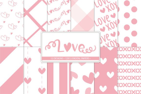 Pink Love Digital Paper Pack