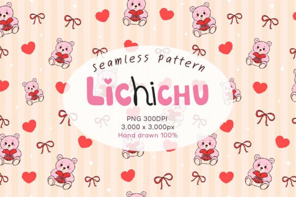 Pink Teddy Bear Heart Seamless Pattern: A Versatile Design for Modern Creativity