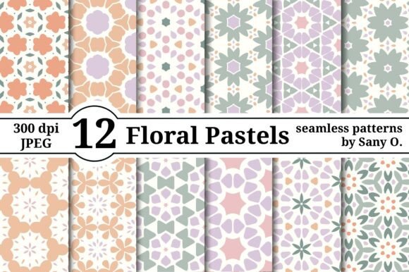 Seamless Pattern Retro Floral Pastels: A Versatile Digital Design Resource