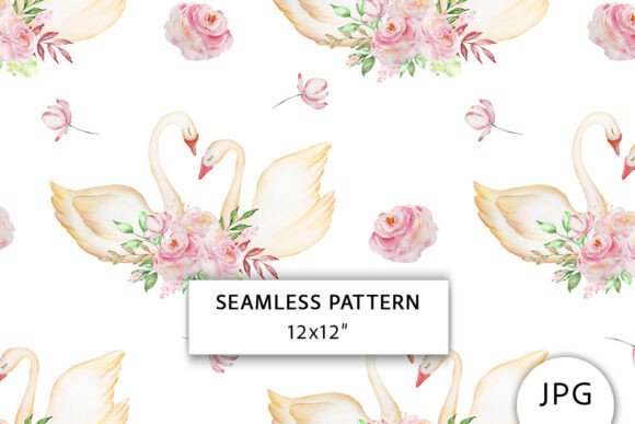 Swan Seamless Pattern